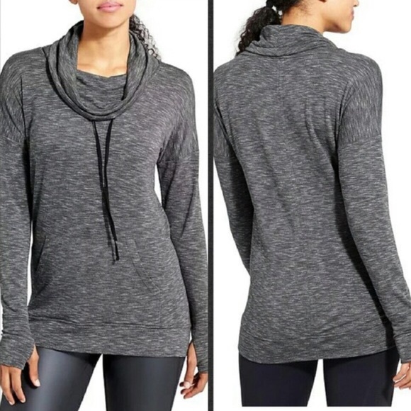 Athleta Sweaters - 💘 HP 💘 Athleta dark grey cowl active sweatshirt